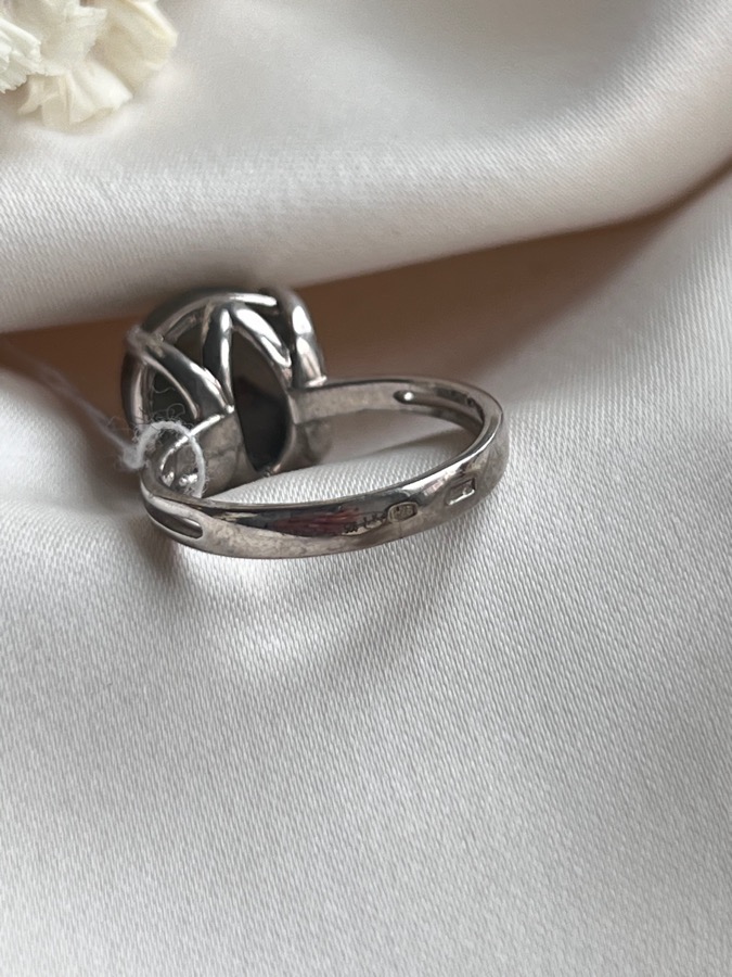 Кольцо из серебра с лабрадором, 17,5 размер K-236, фото 4