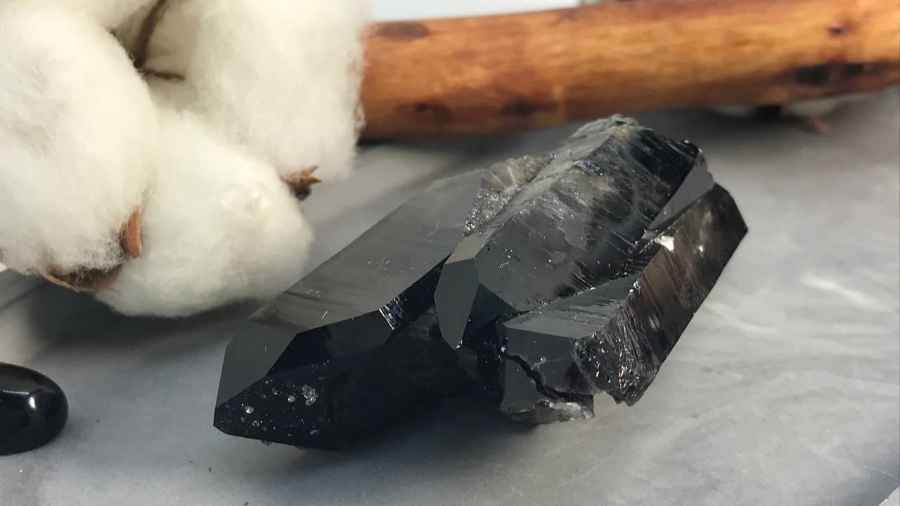 Морион, кристалл двухголовик 5,9х3,6х3,3 см KR-0017, фото 2