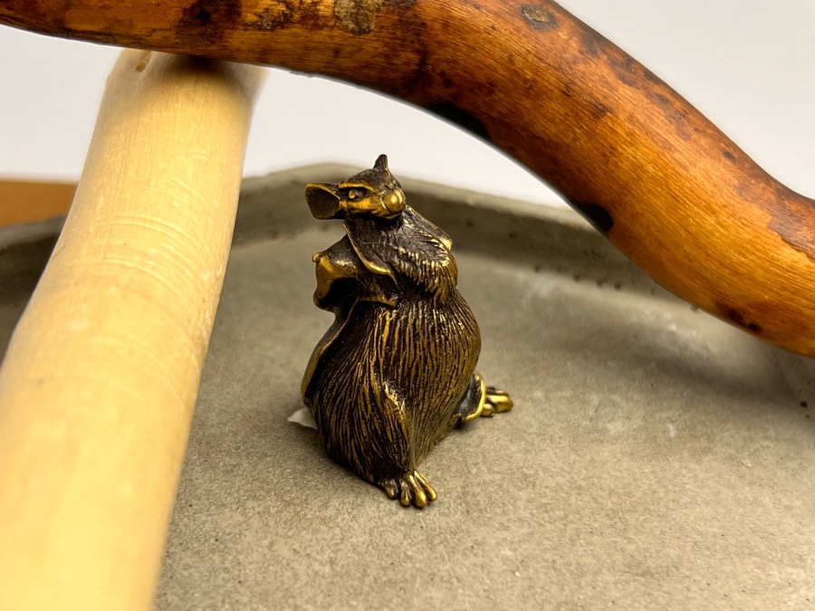 Деловая мышь из бронзы FGB-0166, фото 1