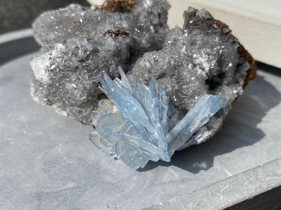 Голубой барит, 7,0 х 5,8 х 3,2 см. OBM-1147, фото 3