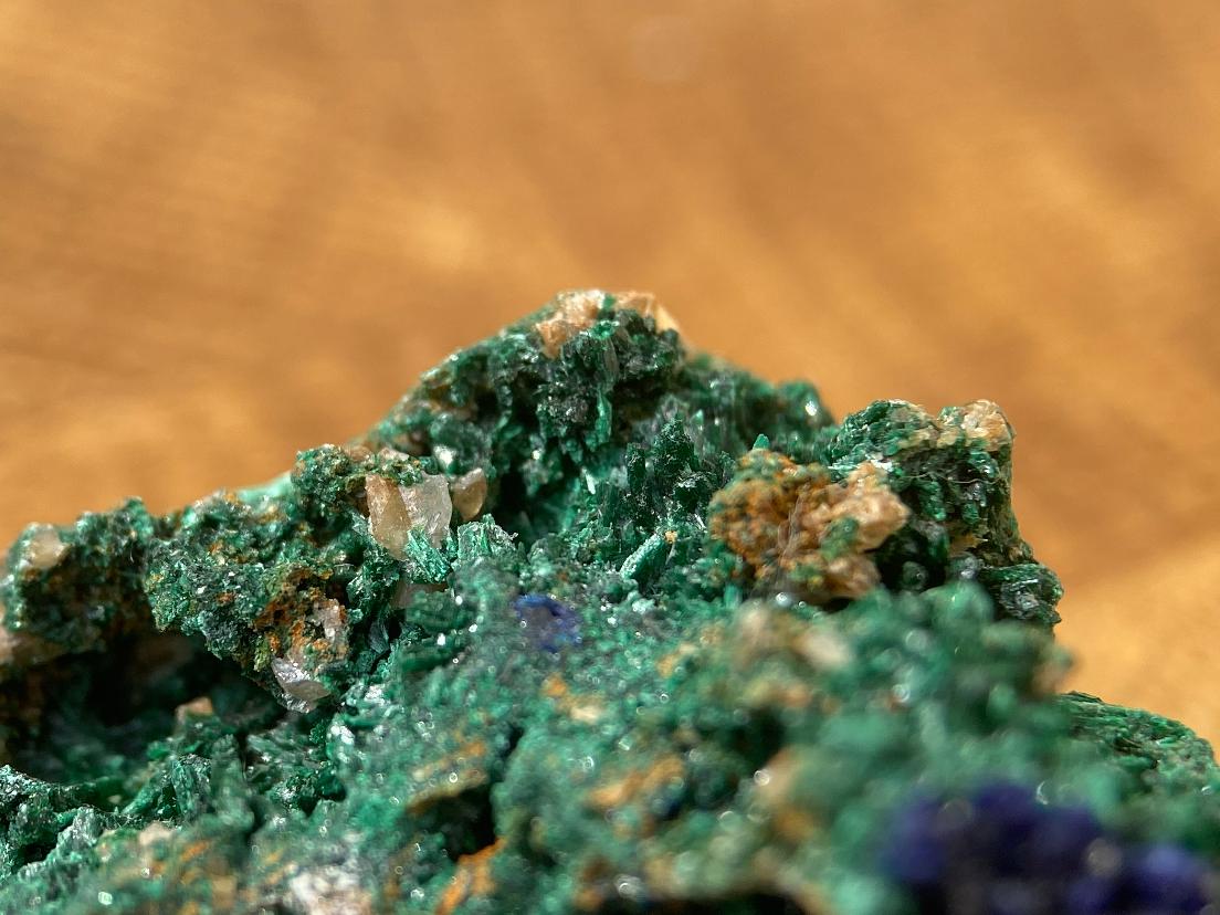 Малахит, азурит кристаллический, 4,8 х 2,5 х 1,9 см. OBM-0275, фото 5