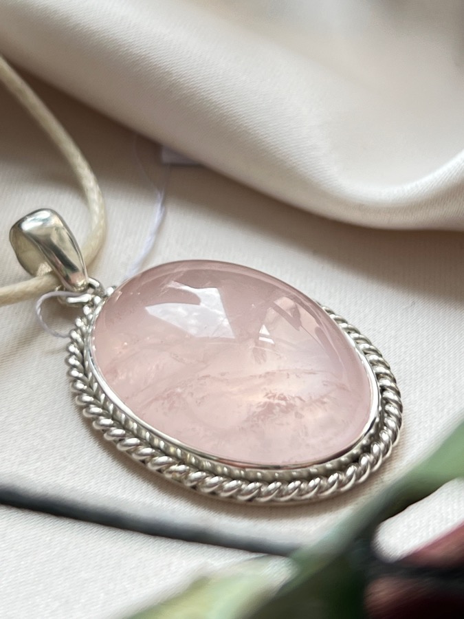 Кулон из серебра с розовым кварцем U-1562, фото 3