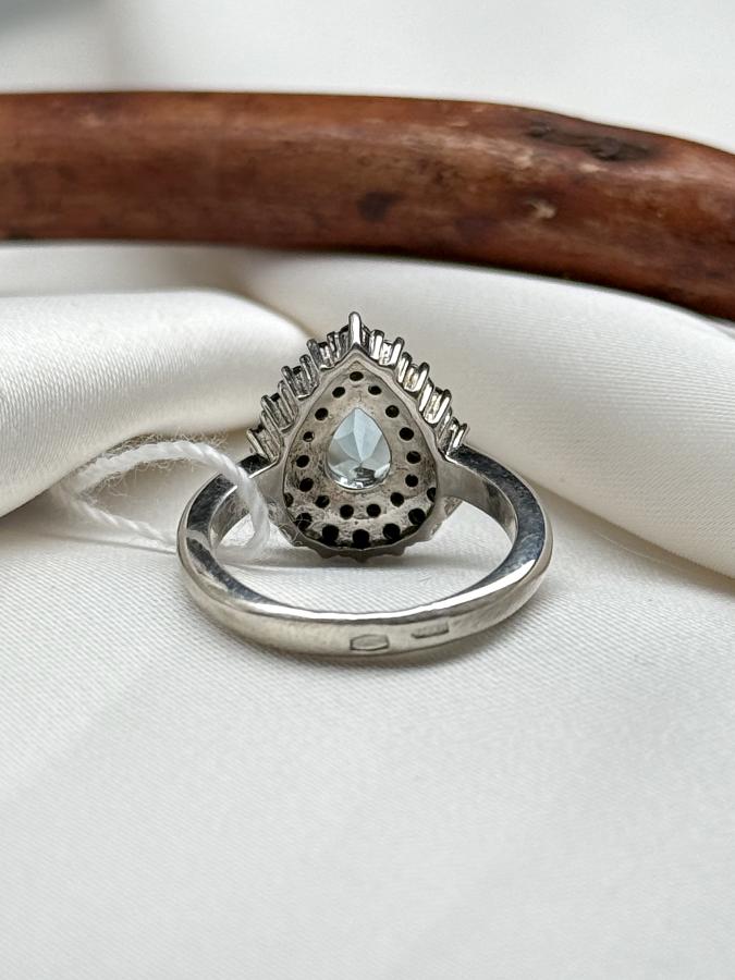 Кольцо из серебра с топазом,16 размер U-3832, фото 4