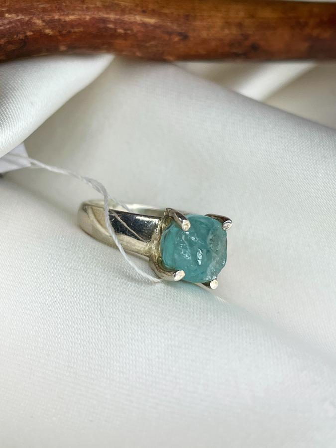 купить Кольцо из серебра с апатитом,16 размер , фото 4