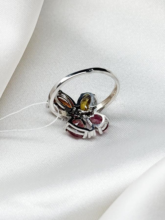 купить Кольцо из серебра с турмалином,18 размер , фото 4