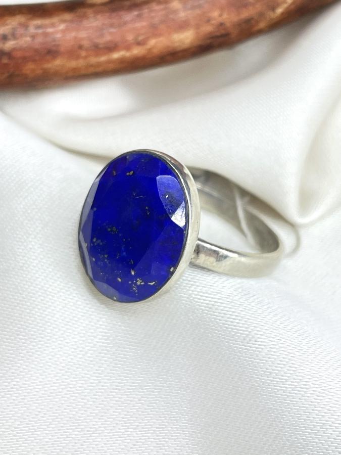 купить Кольцо из серебра с лазуритом, 18,5 размер  , фото 1