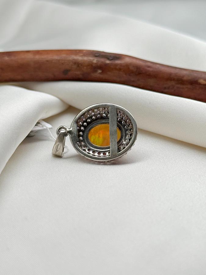 Кулон из серебра с благородным опалом  U-1594, фото 5