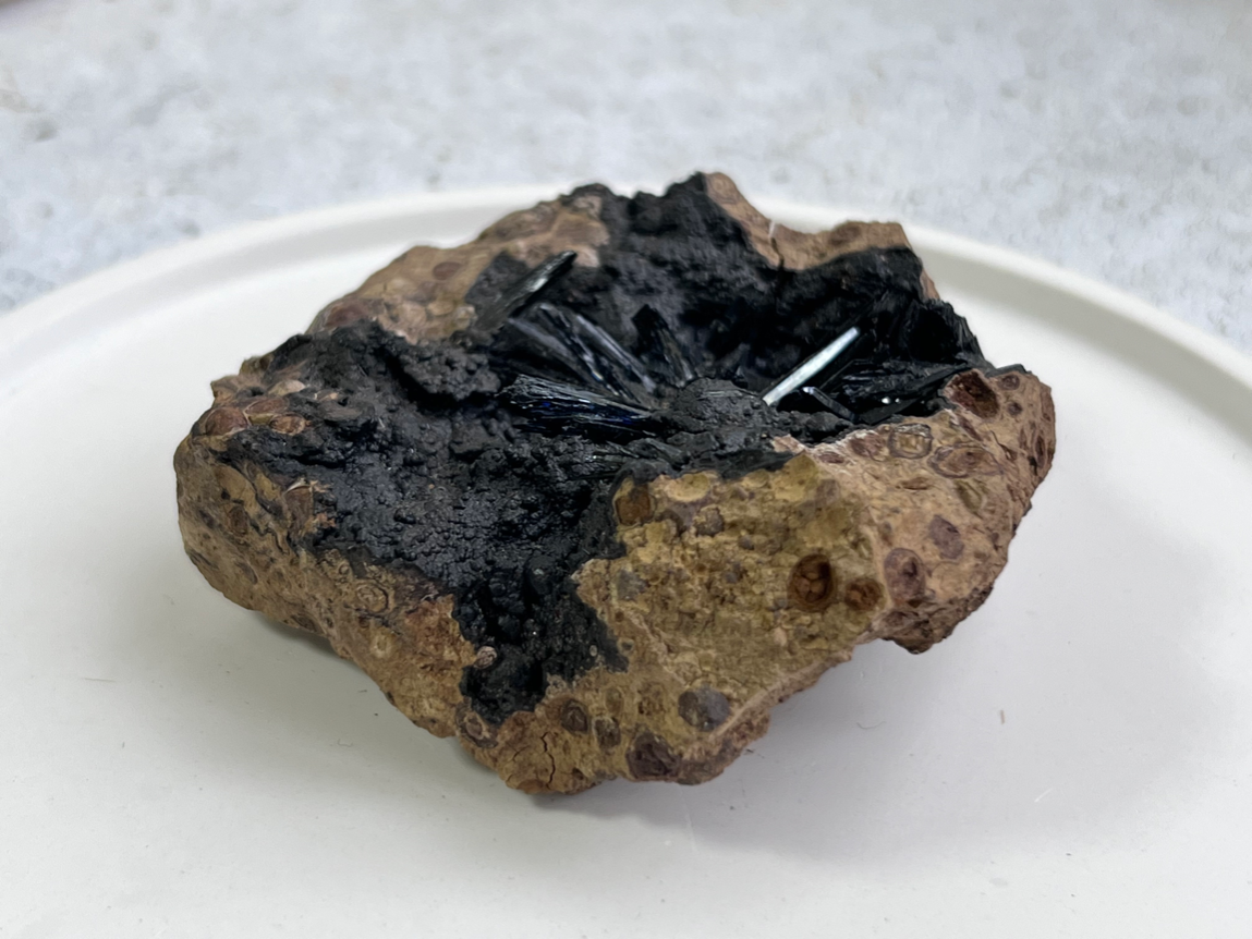 Вивианит с лимонитом, 7,8 х 7,4 х 3,4 см OBM-0364, фото 5