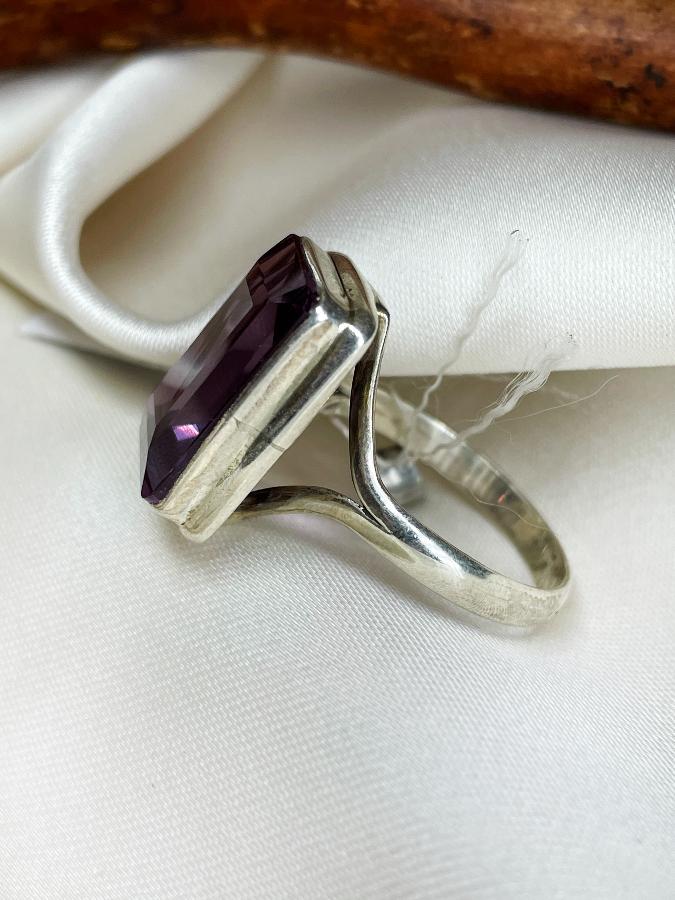купить Кольцо из серебра с аметистом, 18 размер  , фото 2
