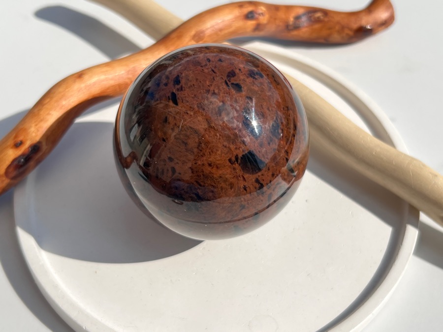 Шар из коричневого обсидиана, d - 6,8 см SH-0299, фото 2