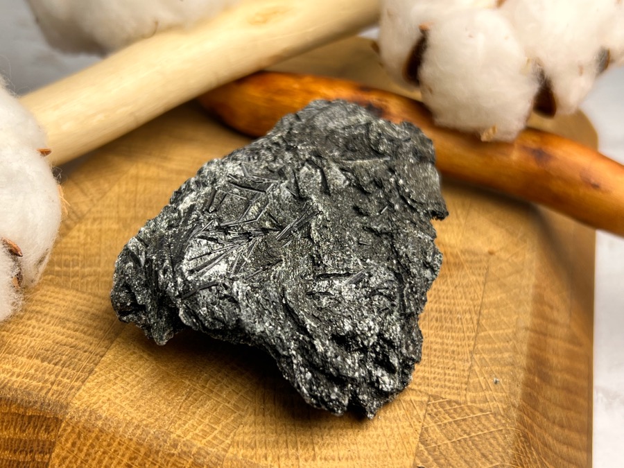 Шерл (чёрный турмалин), 2,5 х 5,1 х 7,5 см OBM-1102, фото 3