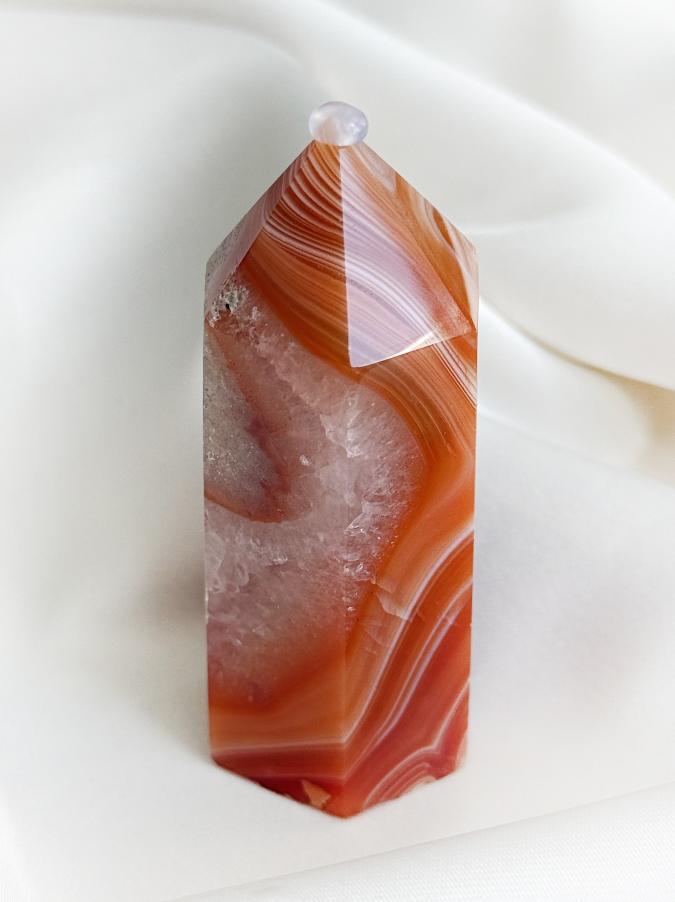 Столбик (обелиск) из сердолика, 6,5 х 2,8 см ST-0019, фото 1