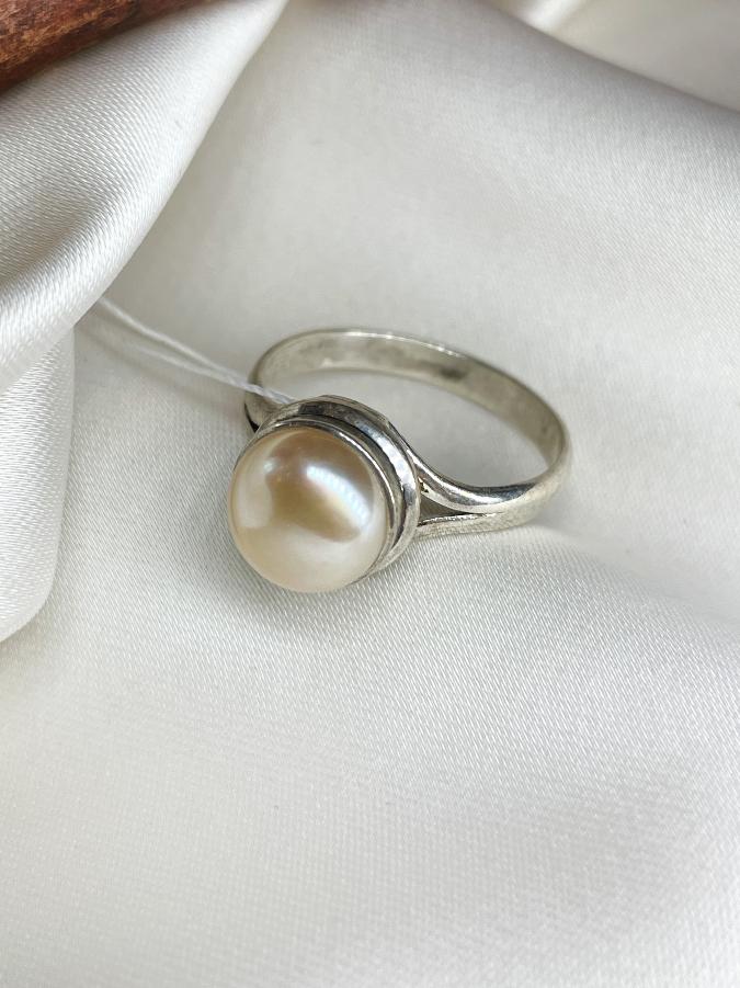 купить Кольцо из серебра с жемчугом,18,5 размер  , фото 1