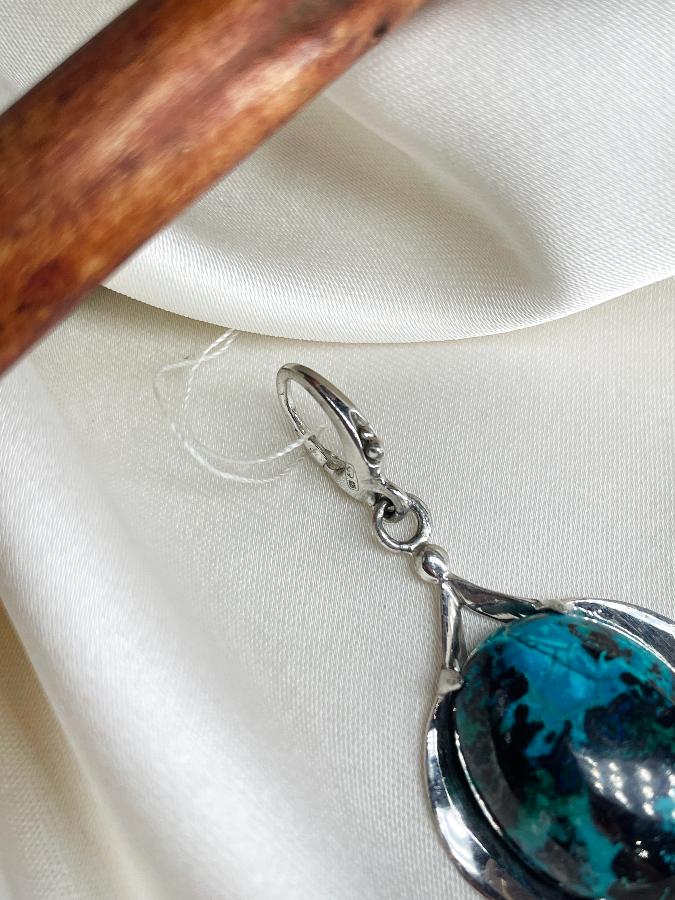 Кулон из серебра с хризоколлой K-218, фото 2