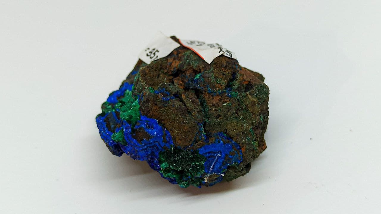 Азурит, малахит 3,8х3,5х2,2см OBM-0088, фото 2