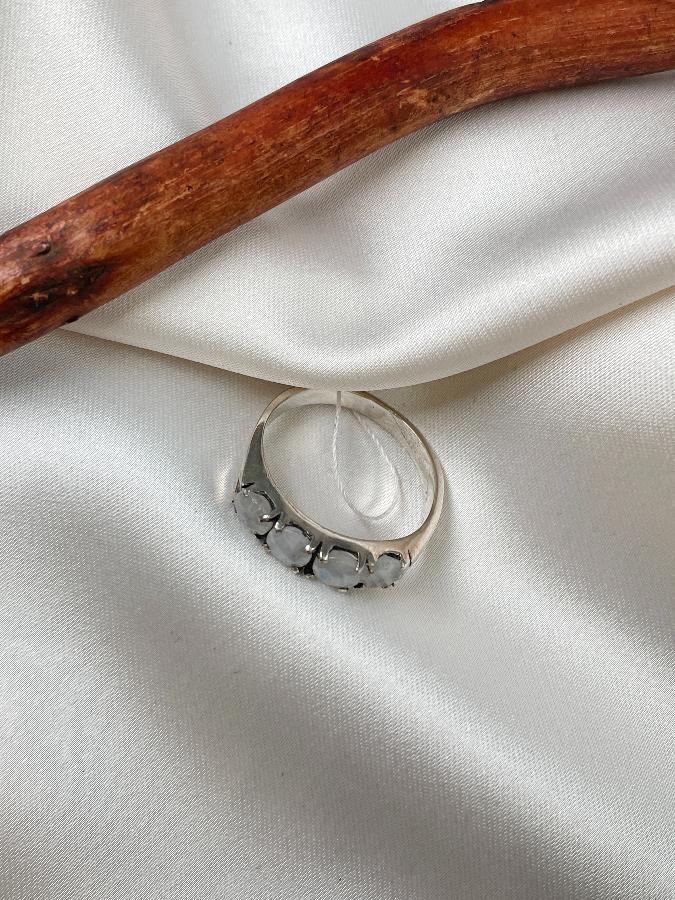 купить Кольцо из серебра с лунным камнем, 18,5 размер  , фото 5