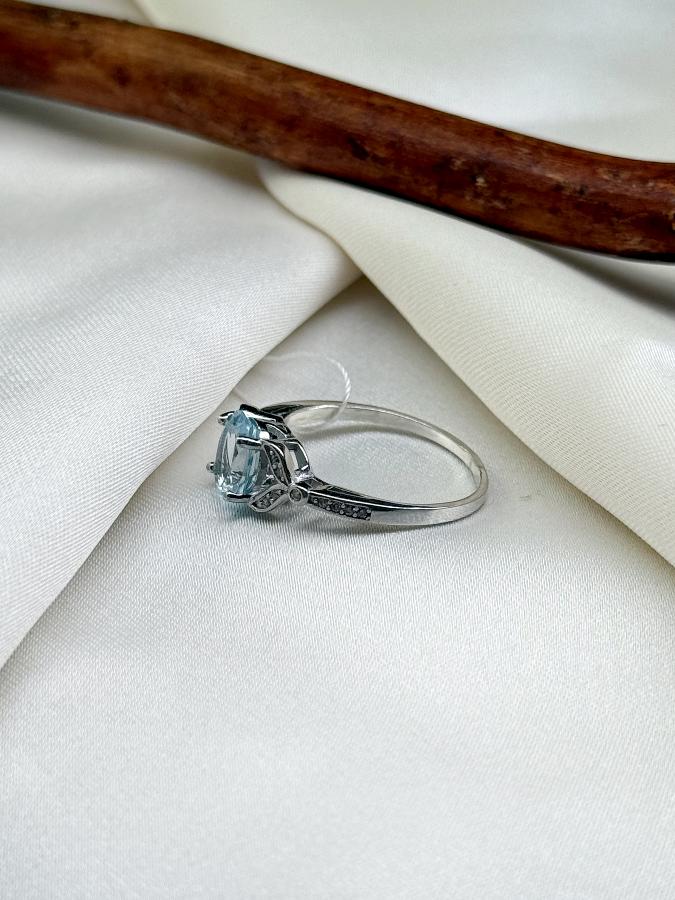 купить Кольцо из серебра с топазом,18,5 размер , фото 2