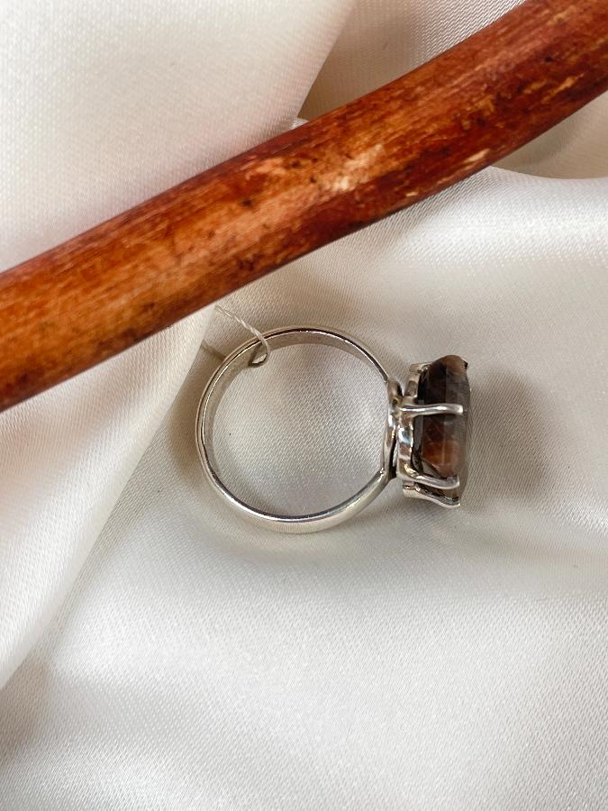 купить Кольцо из серебра с корунд-сапфиром,16,5 размер , фото 4