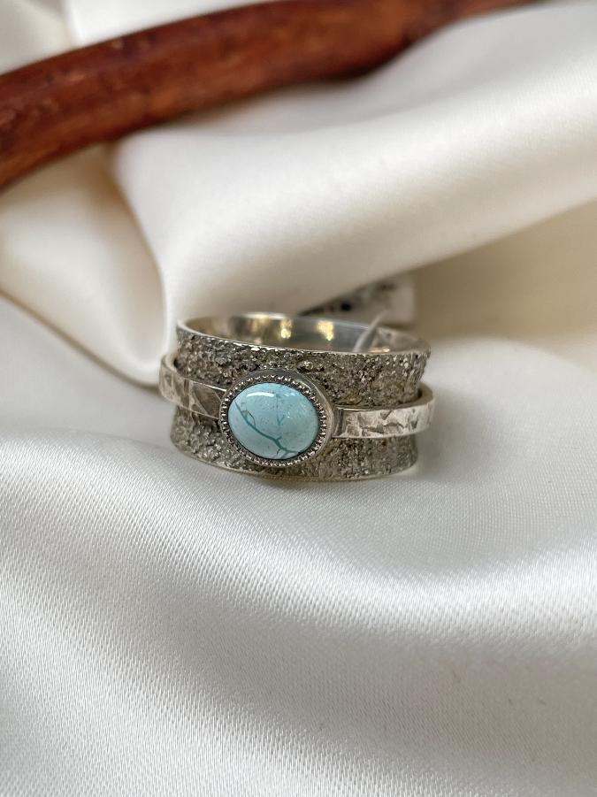 купить Кольцо из серебра с бирюзой,18 размер  , фото 1