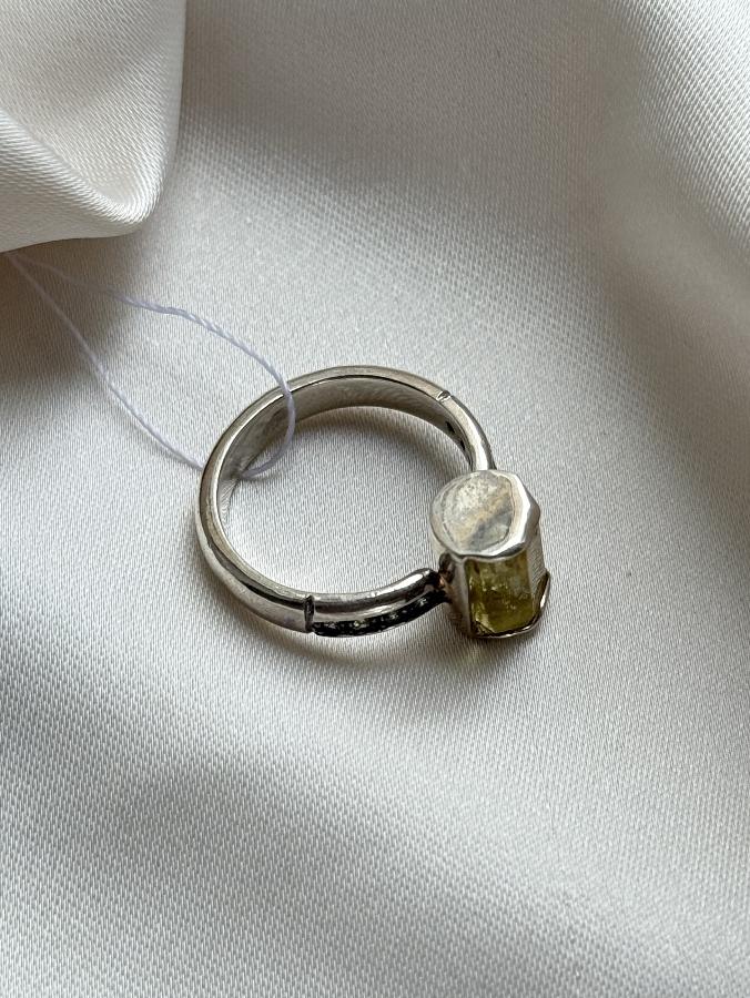 Кольцо из серебра с гелиодором,16 размер  U-3639, фото 3