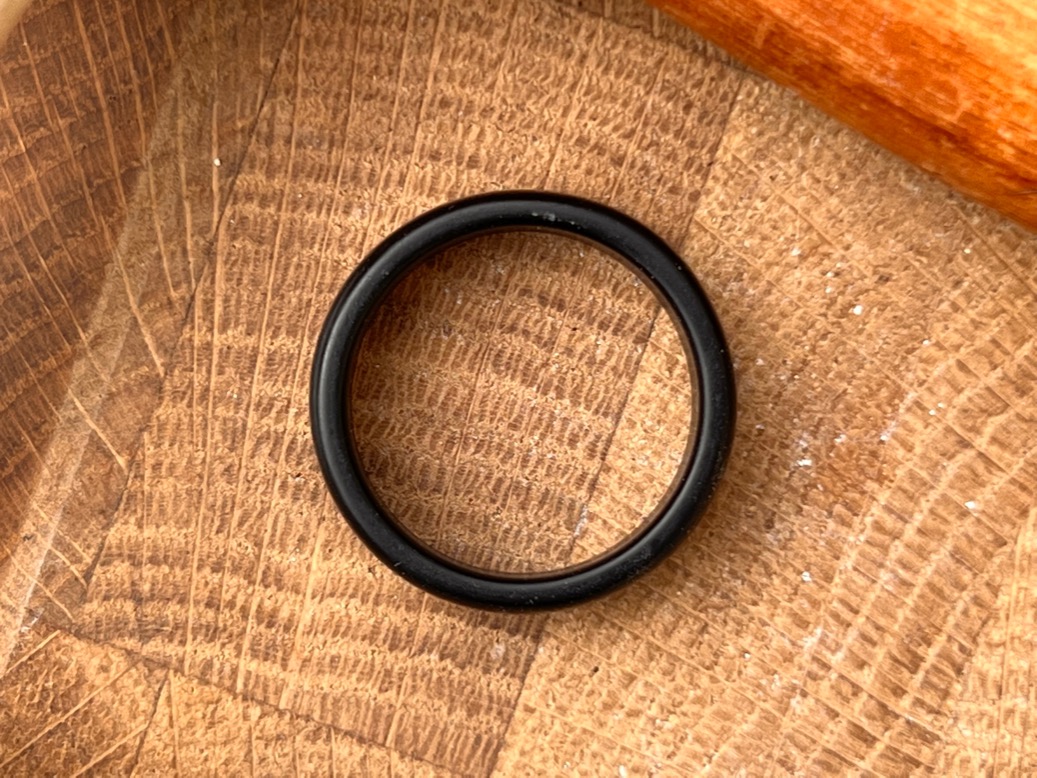 Кольцо из цельного гагата, 20,5 размер KL-1035, фото 4