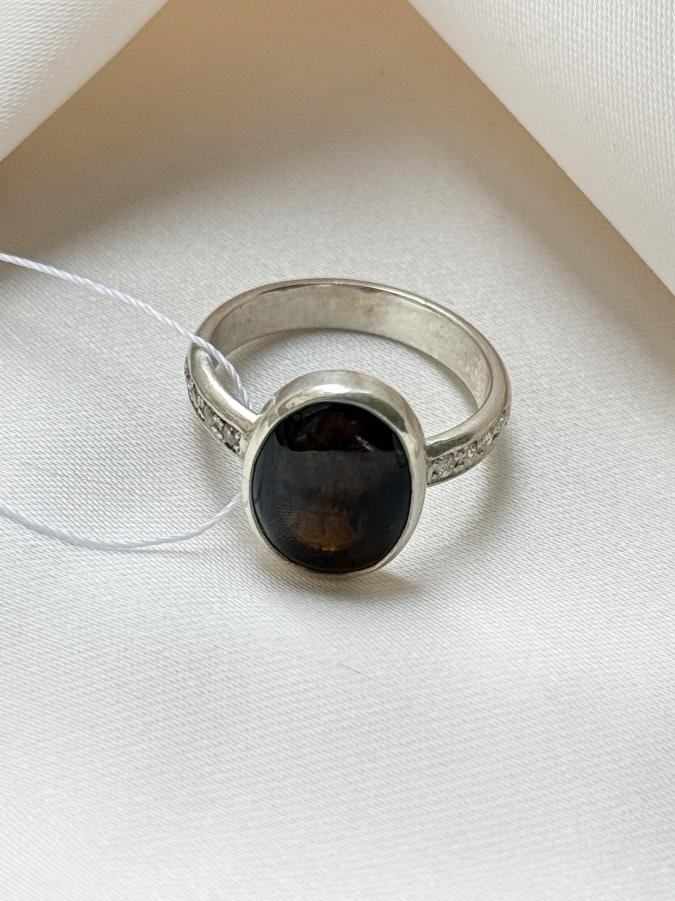 купить Кольцо из серебра с турмалином,16,5 размер  , фото 1