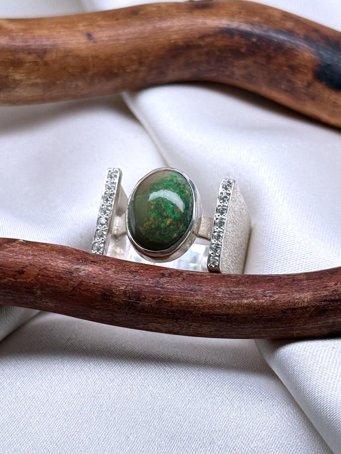 купить Кольцо из серебра с опалом,18 размер  , фото 4