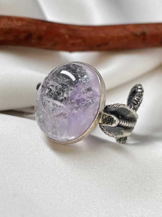 купить Кольцо из серебра с аметистом, 18,5 размер  , фото 1