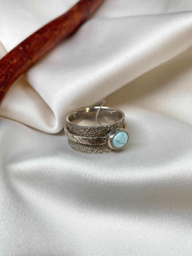 купить Кольцо из серебра с бирюзой,18 размер  , фото 3