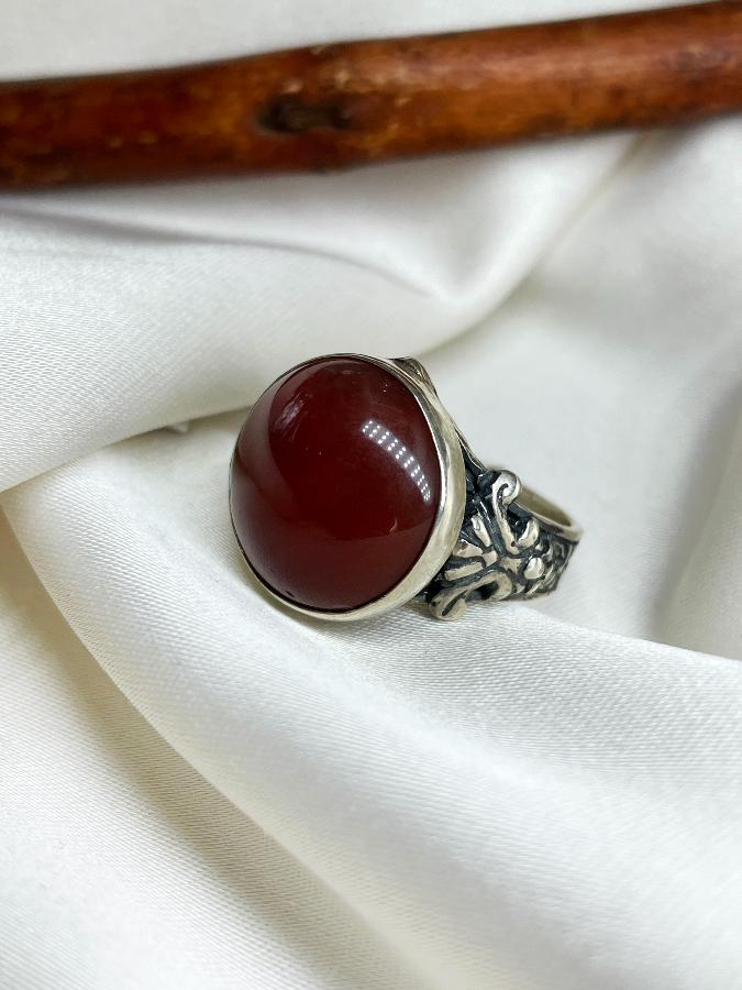 купить Кольцо из серебра с авантюрином,19 размер , фото 2