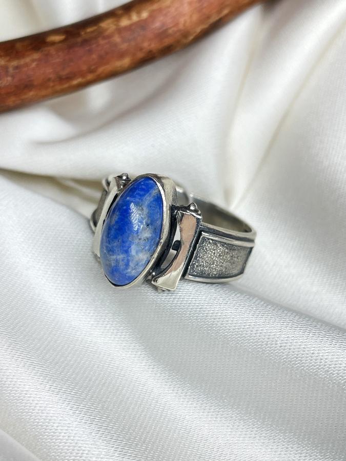 купить Кольцо из серебра с лазуритом, 19,5 размер , фото 1
