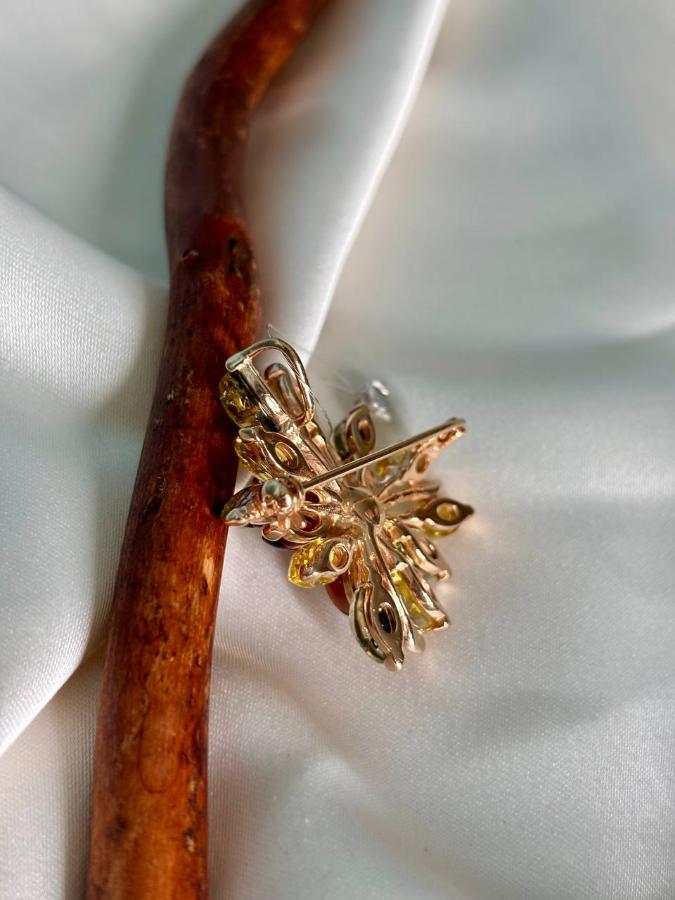 купить Брошь из серебра с янтарем , фото 4