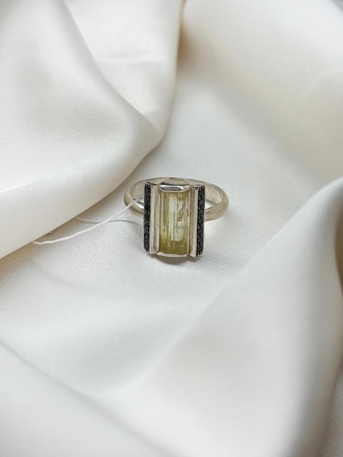 купить Кольцо из серебра с гелиодором, 19 размер , фото 5