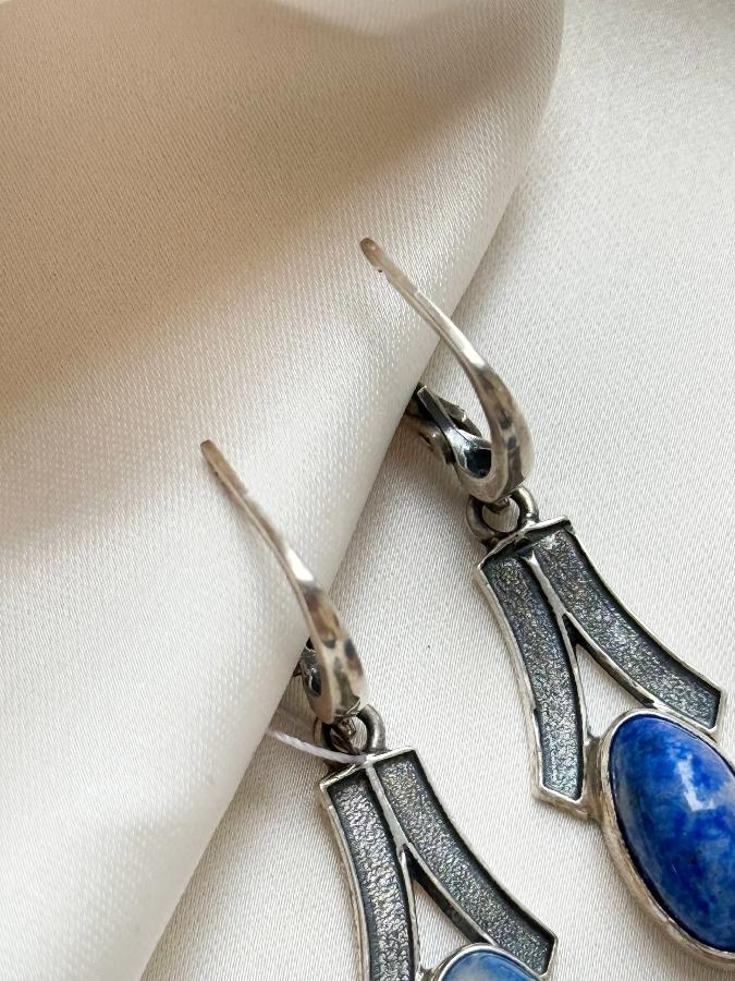 купить Серьги из серебра с лазуритом  , фото 3