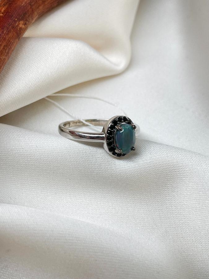 купить Кольцо из серебра с благородным опалом,17,5 размер , фото 3