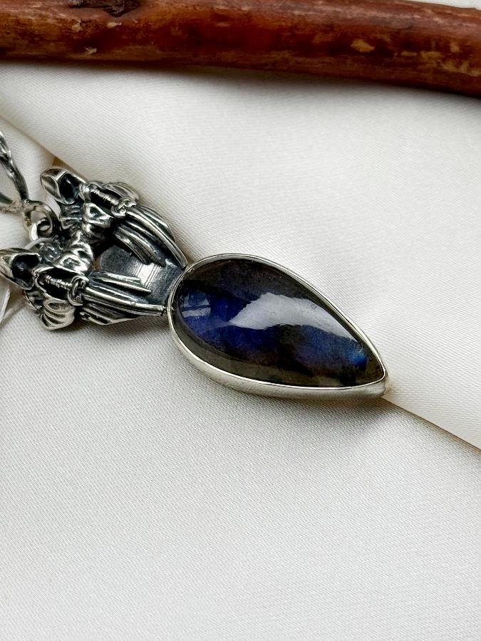 Кулон из серебра с лабрадором  U-3818, фото 4