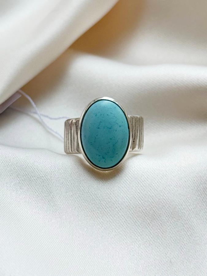 купить Кольцо из серебра с бирюзой,16 размер  , фото 1