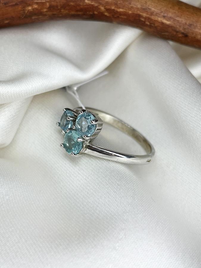 купить Кольцо из серебра с топазом,18 размер , фото 2