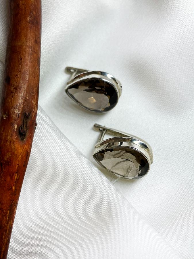 Кольцо из серебра  с раухтопазом (дымчатый кварц) U-3019, фото 3