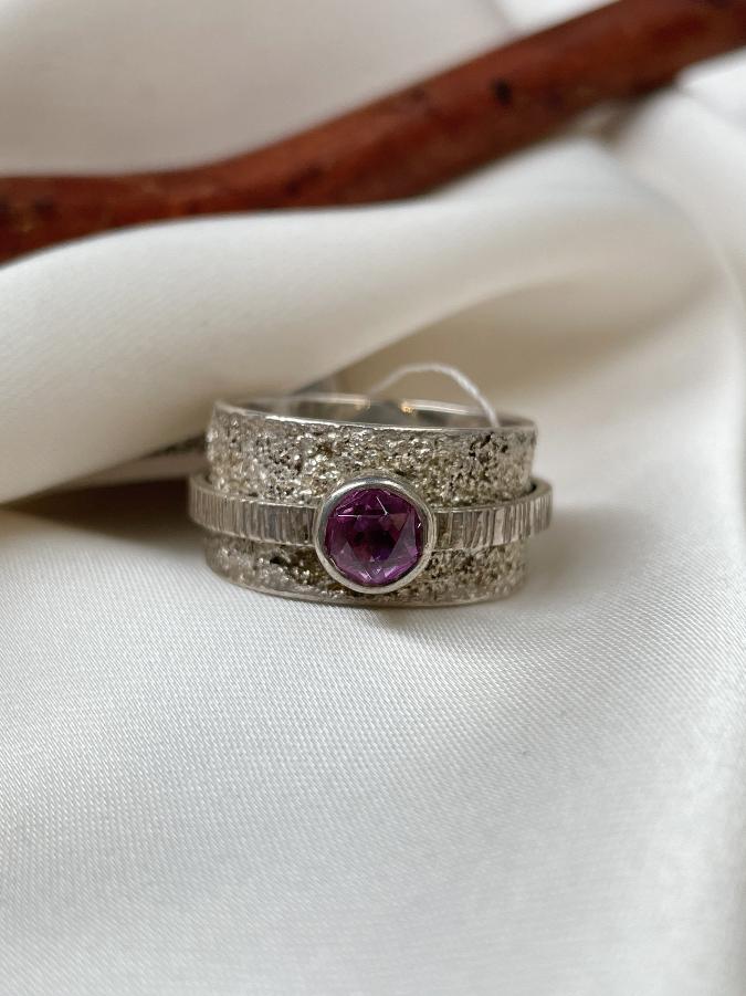 купить Кольцо из серебра с александритом, 18 размер , фото 3