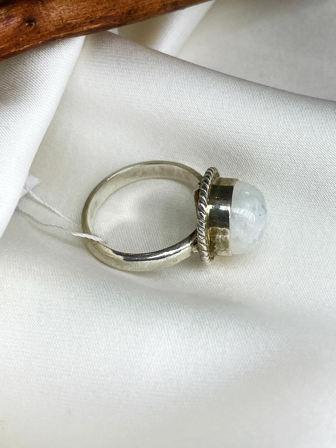 купить Кольцо из серебра с лунным камнем,17 размер  , фото 3