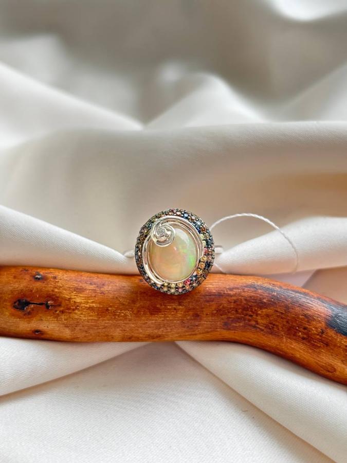 купить Кольцо из серебра с благородным опалом  , фото 3