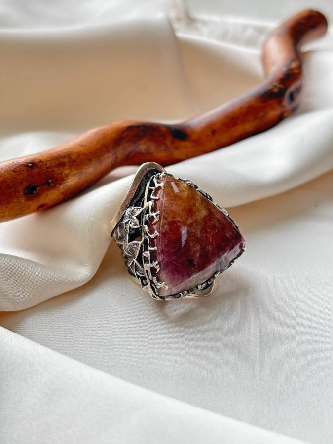 купить Кольцо из серебра с турмалином  , фото 1