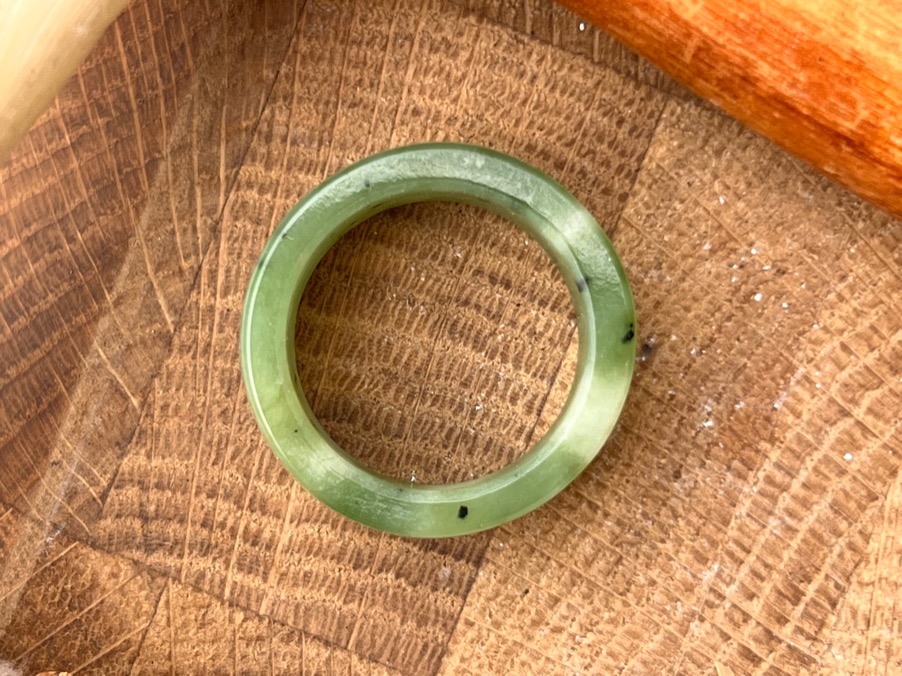 Кольцо из цельного нефрита, 20,5 размер KL-1027, фото 4