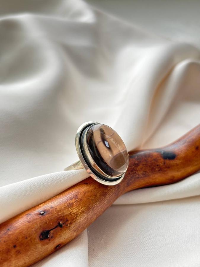 купить Кольцо из серебра с дымчатым кварцем  , фото 1