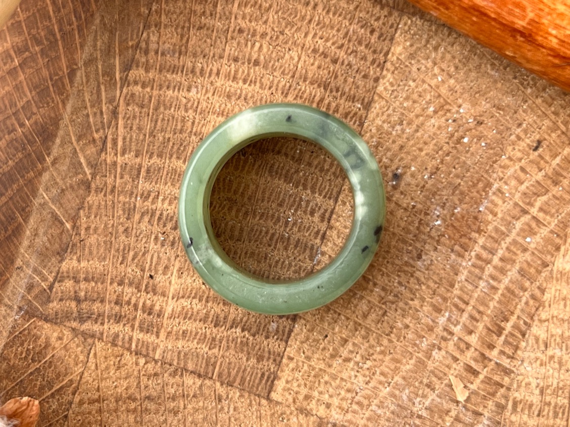 Кольцо из цельного нефрита, 16 размер KL-1028, фото 4