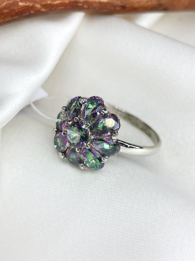 купить Кольцо из серебра с мистик топазом,20 размер , фото 1