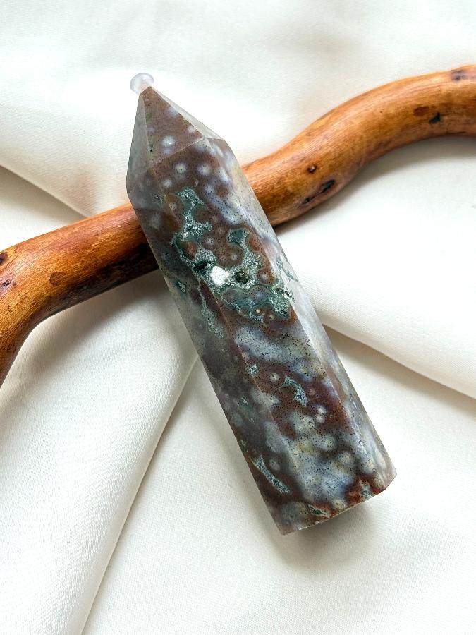 Столбик (обелиск) с яшмой, 9 х 2,5 см ST-0032, фото 1