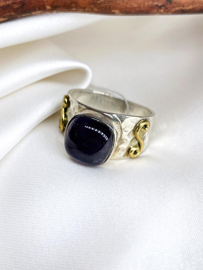 купить Кольцо из серебра с аметистом,19 размер  , фото 1