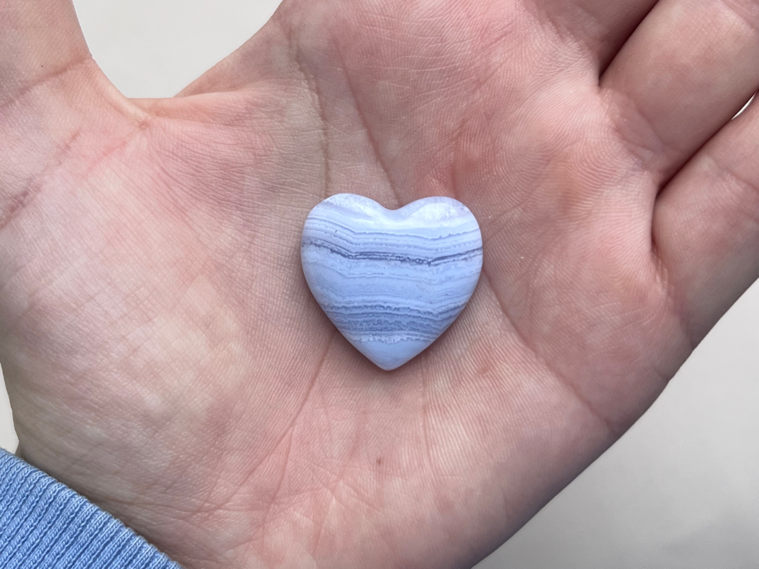 Сердце из голубого агата SR-0006, фото 3